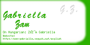gabriella zam business card